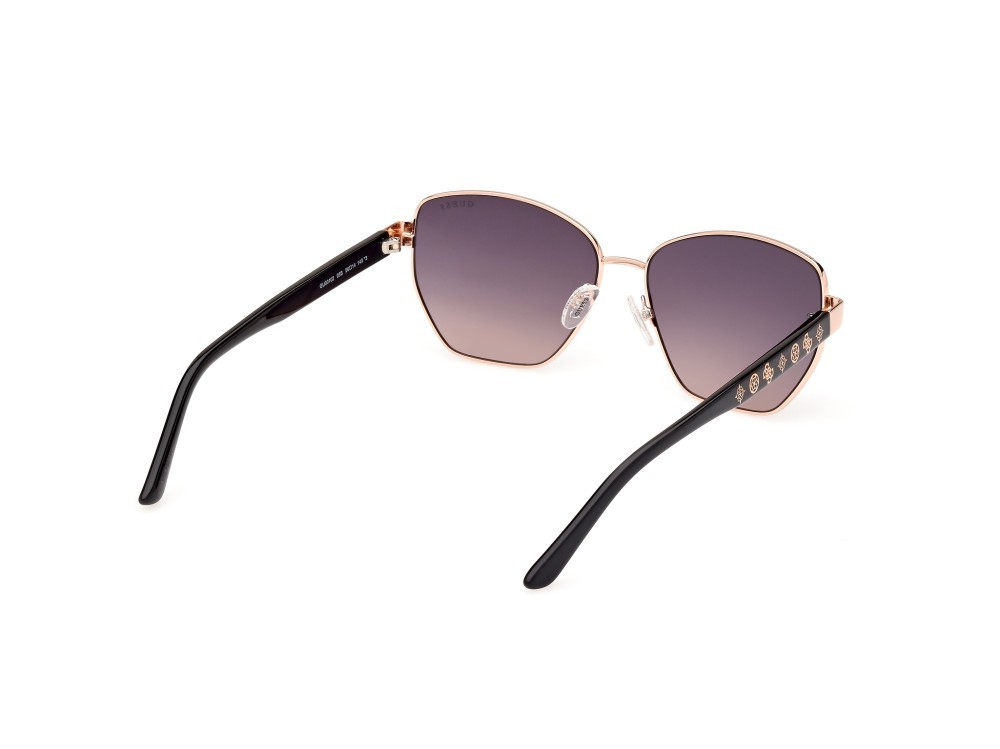 Occhiali da sole Guess GU00102 (05B) colore nero lucido forma geometrico lenti fumo grad.