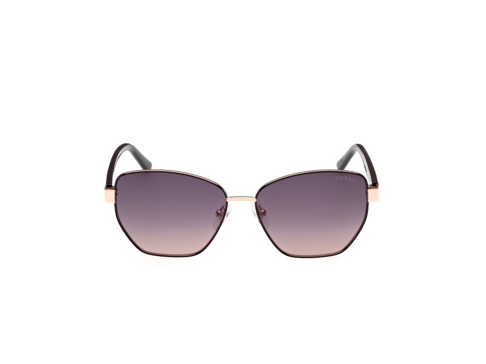 Occhiali da sole Guess GU00102 (05B) colore nero lucido forma geometrico lenti fumo grad.