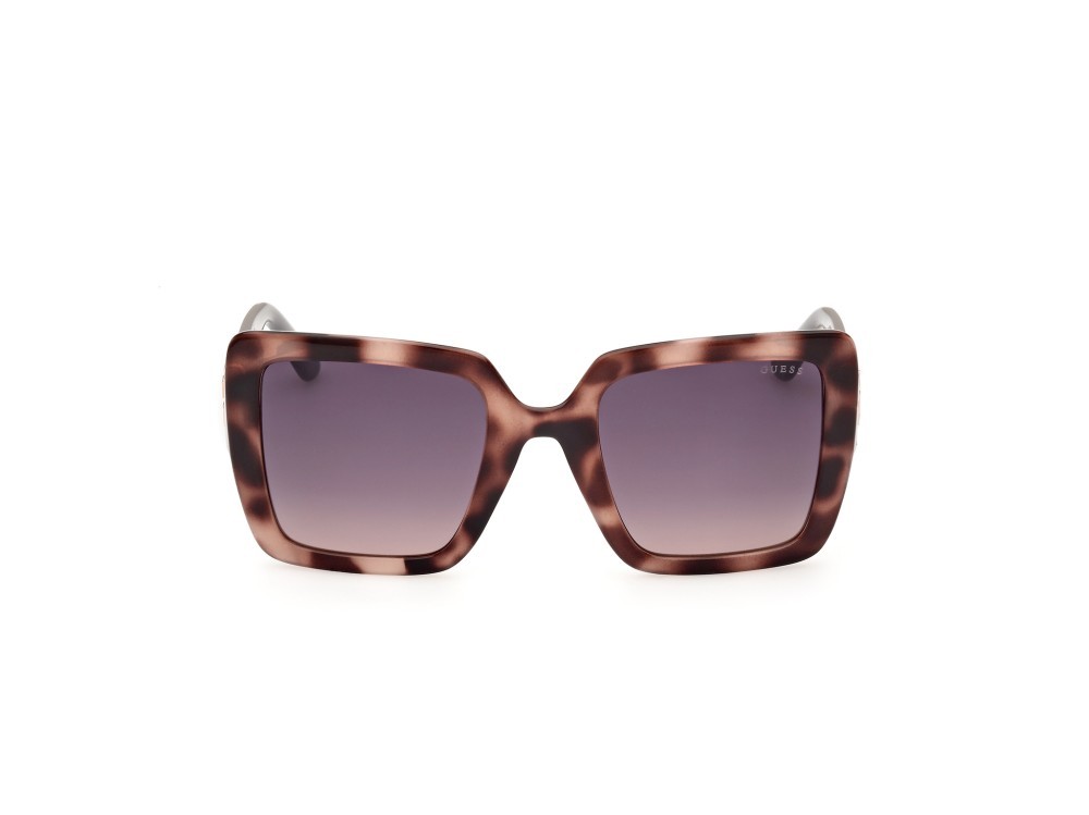 Occhiali da sole Guess GU00103 (55B) colore avana colorata forma quadrato lenti fumo grad.