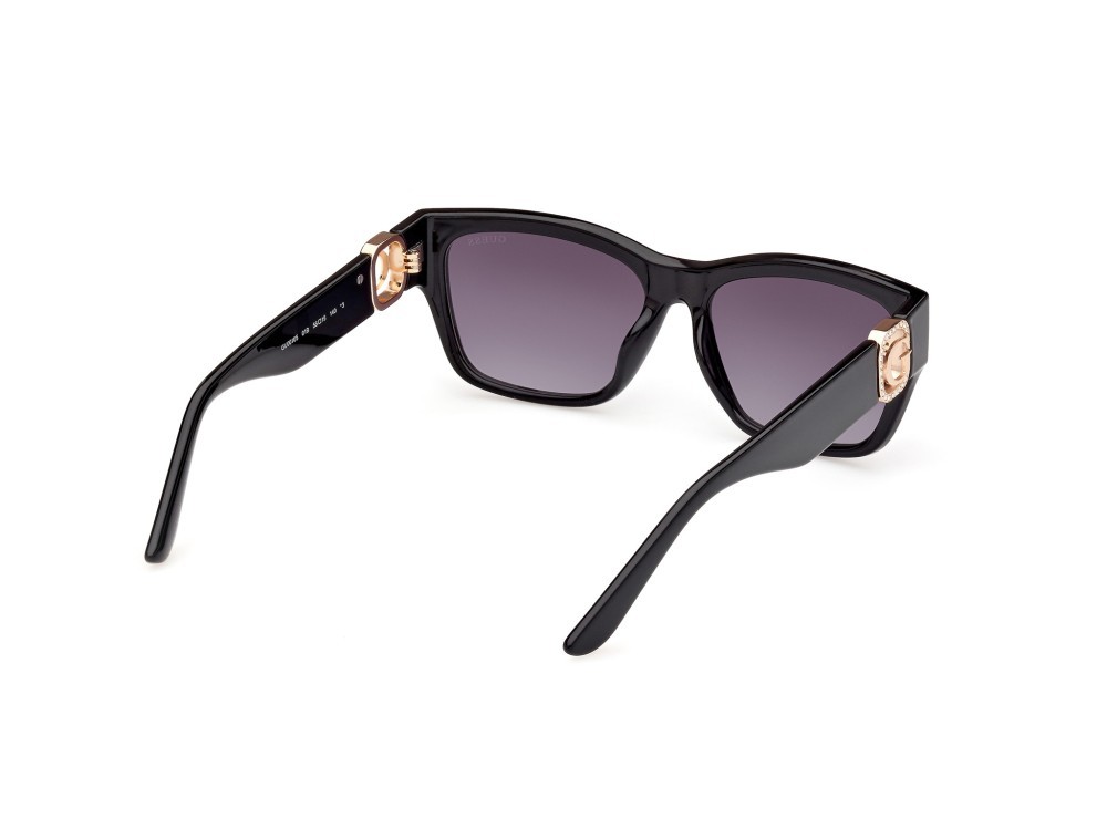 Occhiali da sole Guess GU00105 (01B) colore nero lucido forma rettangolare lenti fumo grad.