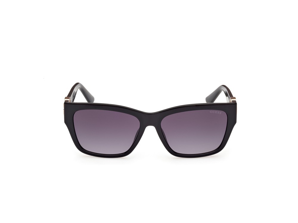 Occhiali da sole Guess GU00105 (01B) colore nero lucido forma rettangolare lenti fumo grad.