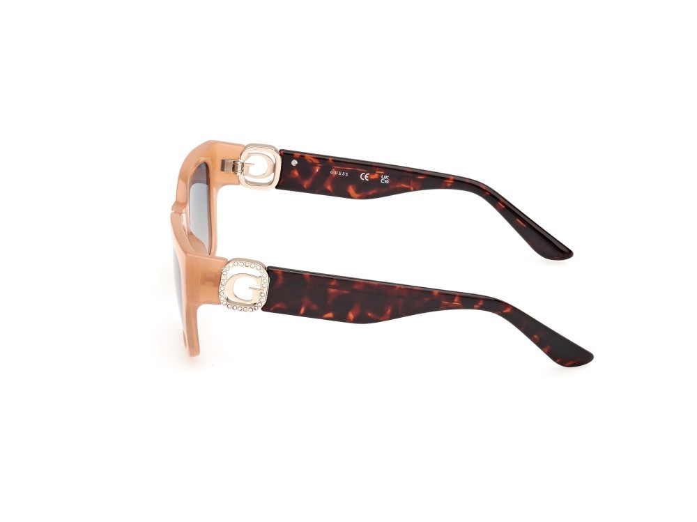 Sonnenbrillen Guess GU00105 (57P) farbe beige lucido form rechteckig gläser verde sfumato