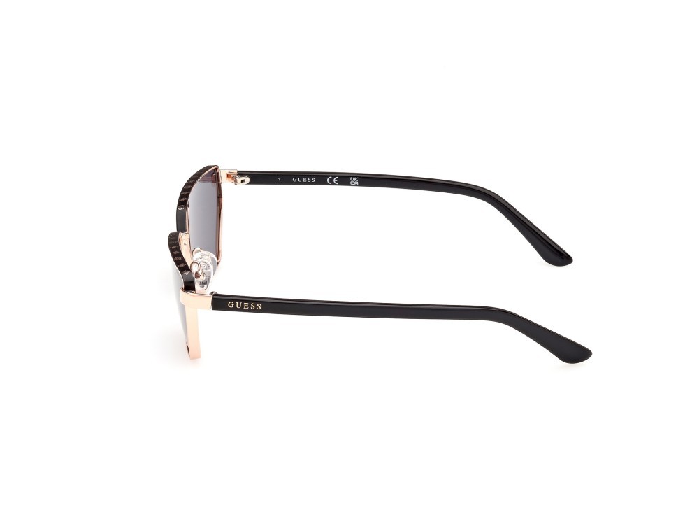 Occhiali da sole Guess GU00106 (05A) colore oro rosè lucido forma geometrico lenti fumo