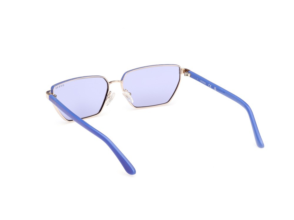 Sonnenbrillen Guess GU00106 (92V) farbe oro pallido lucido form geometrisch gläser blu