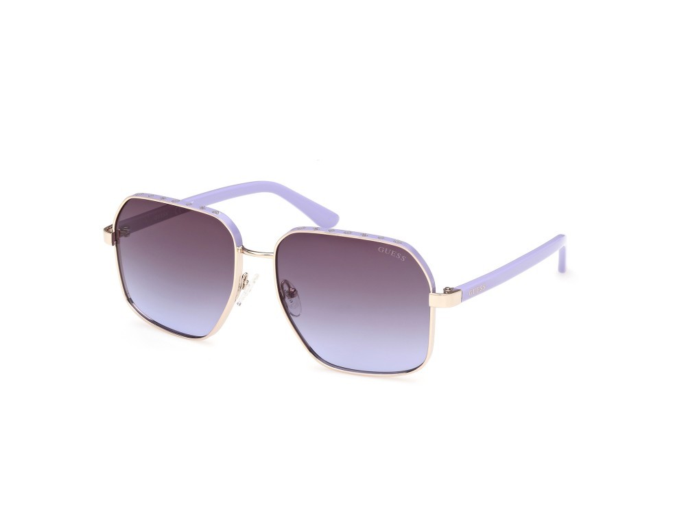 Sonnenbrillen Guess GU00107 (92W) farbe oro pallido lucido form quadratisch gläser blu sfumato