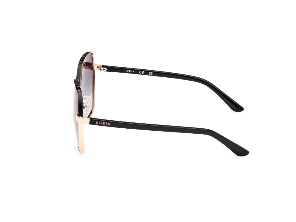 Occhiali da sole Guess GU00108 (05B) colore oro rosè lucido forma geometrico lenti fumo grad.