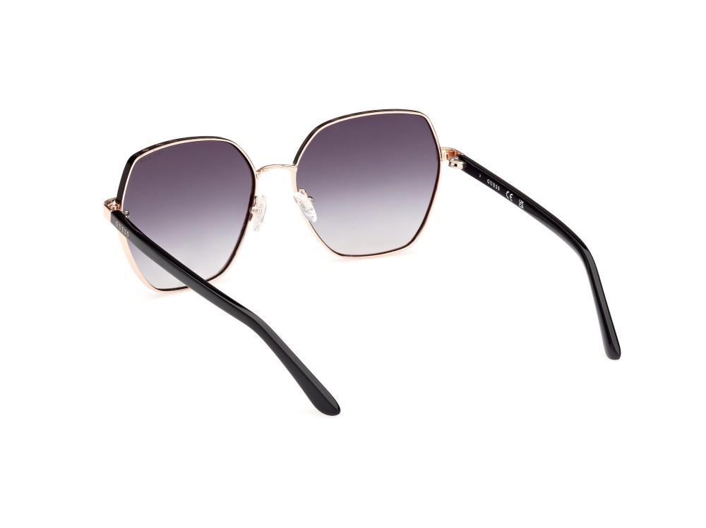 Occhiali da sole Guess GU00108 (05B) colore oro rosè lucido forma geometrico lenti fumo grad.