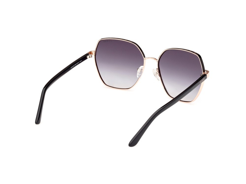 Occhiali da sole Guess GU00108 (05B) colore oro rosè lucido forma geometrico lenti fumo grad.