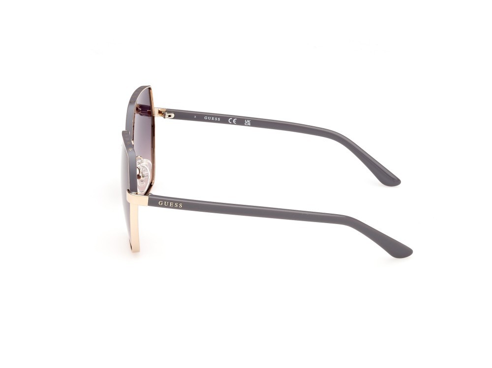 Occhiali da sole Guess GU00108 (32B) colore oro pallido lucido forma geometrico lenti fumo grad.
