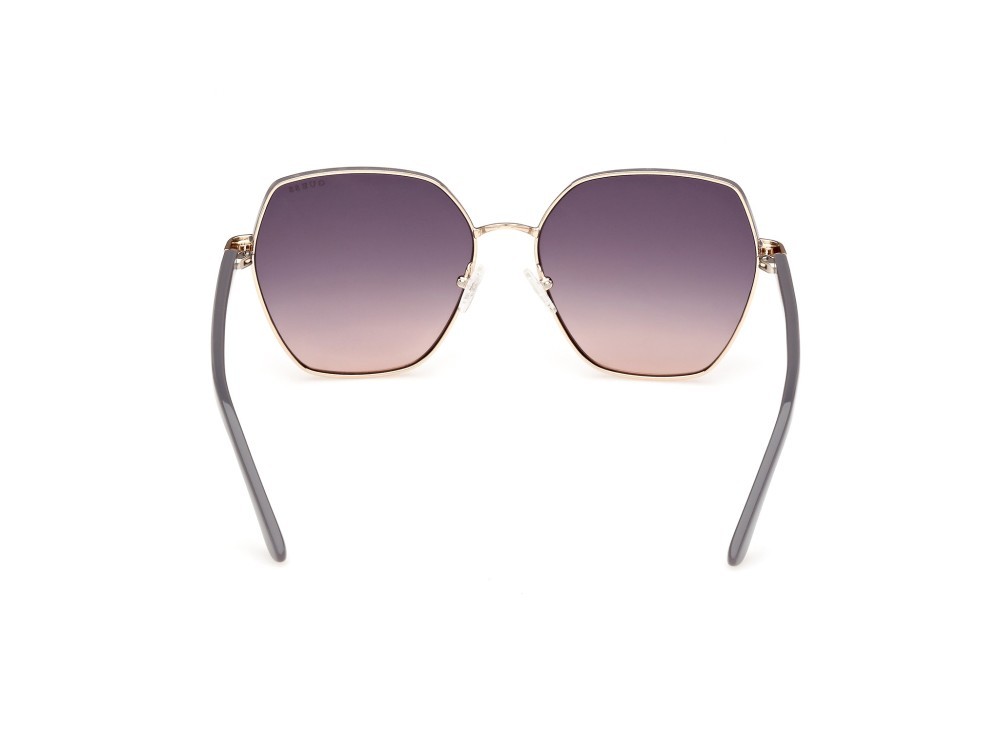 Occhiali da sole Guess GU00108 (32B) colore oro pallido lucido forma geometrico lenti fumo grad.