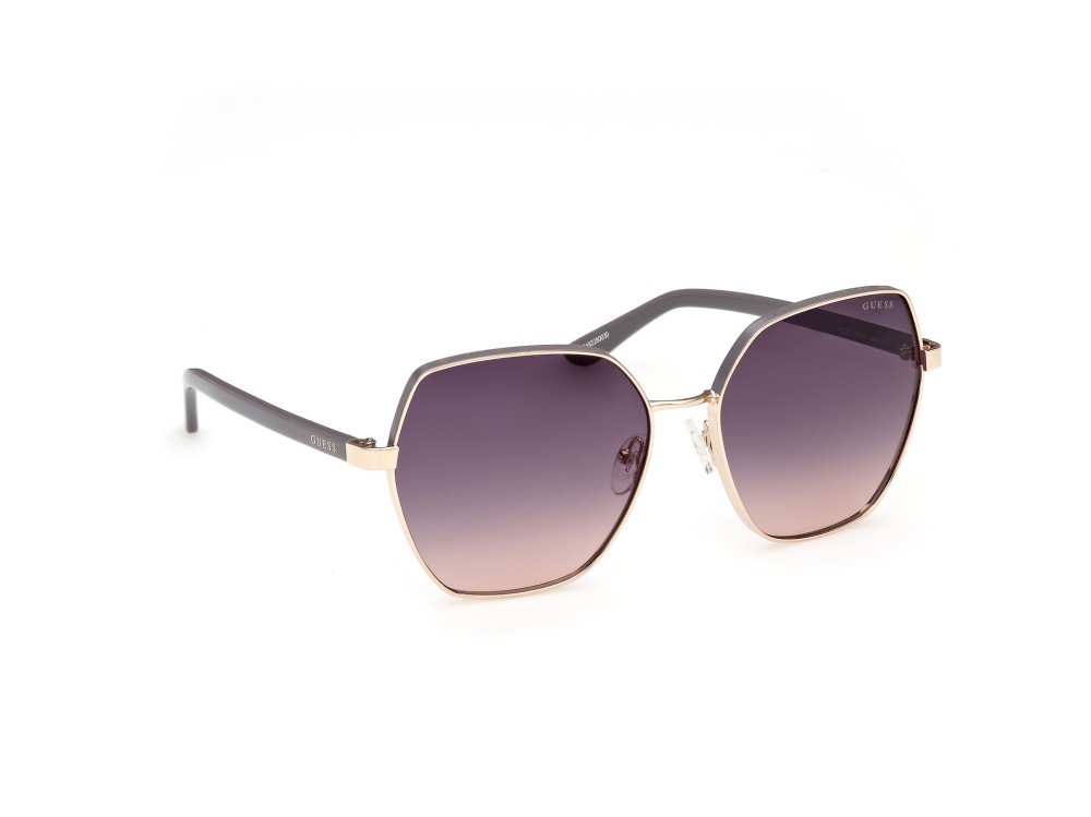 Occhiali da sole Guess GU00108 (32B) colore oro pallido lucido forma geometrico lenti fumo grad.