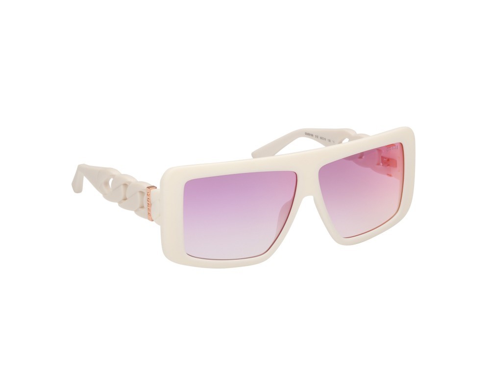 Sonnenbrillen Guess GU00109 (21Z) farbe bianco opaco form maske gläser viola sfumato o specchiato