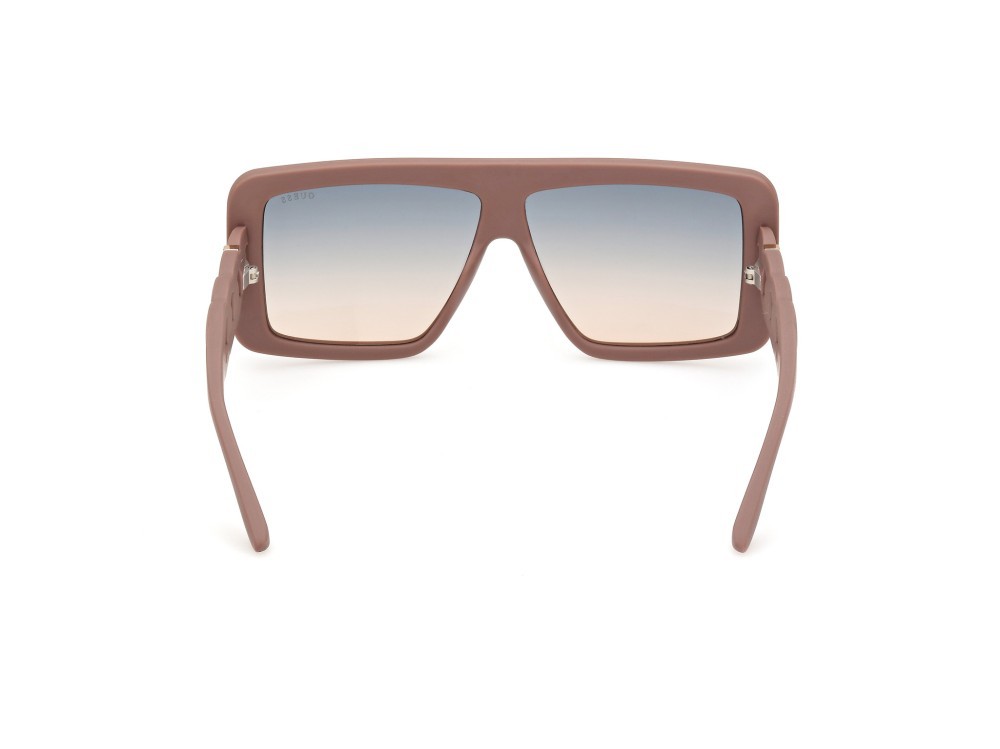 Occhiali da sole Guess GU00109 (58P) colore beige opaco forma mask lenti verde sfumato