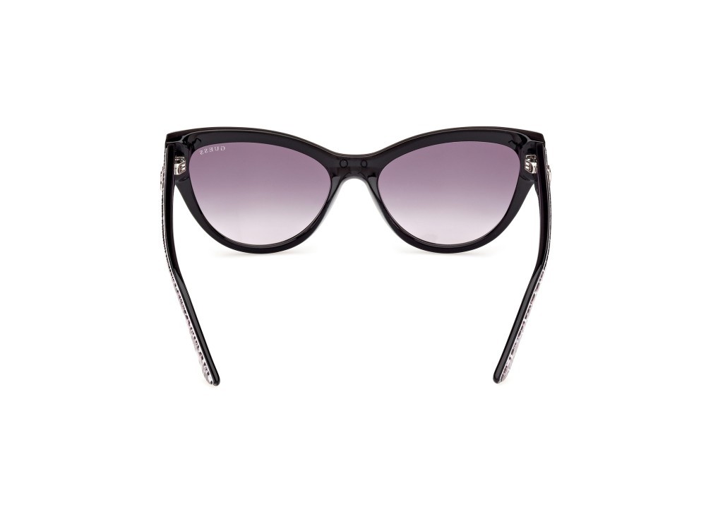Occhiali da sole Guess GU00112 (05B) colore nero lucido forma cat eye lenti fumo grad.