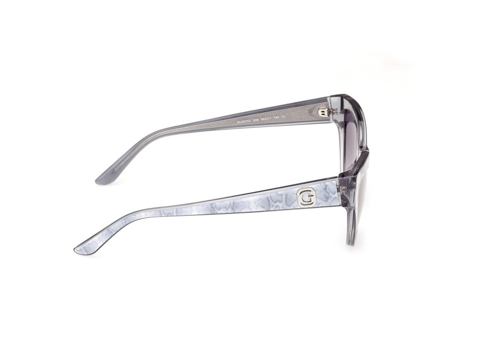 Sonnenbrillen Guess GU00112 (20B) farbe grigio lucido form cat-eye gläser fumo grad.