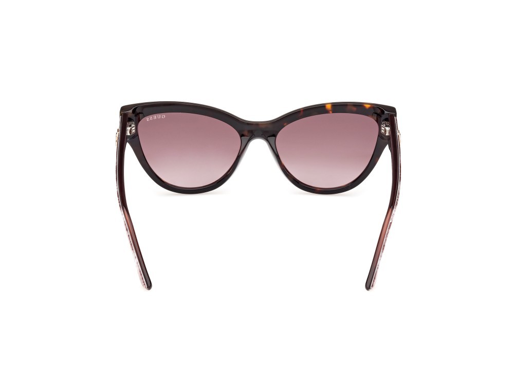 Occhiali da sole Guess GU00112 (52F) colore avana scura forma cat eye lenti marrone sfumato