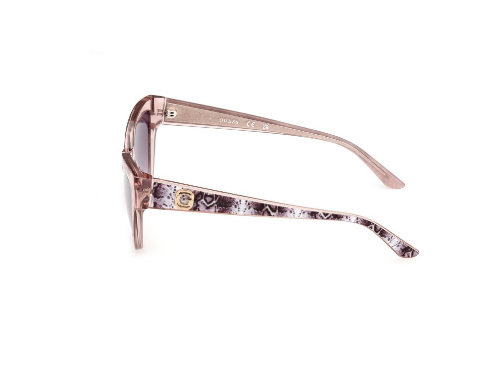 Sonnenbrillen Guess GU00112 (57Z) farbe beige lucido form cat-eye gläser viola sfumato/specchiato