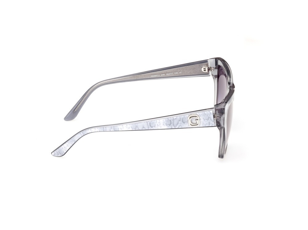 Sonnenbrillen Guess GU00113 (20B) farbe grigio lucido form quadratisch gläser fumo grad.