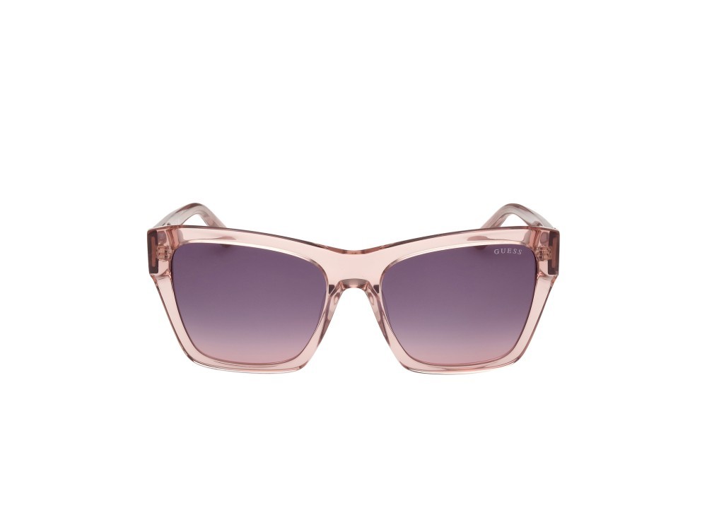 Occhiali da sole Guess GU00113 (57Z) colore beige lucido forma quadrato lenti marrone sfumato