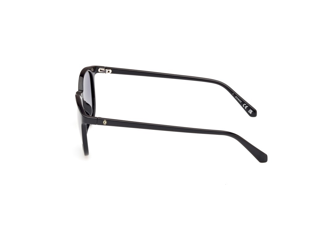 Occhiali da sole Guess GU00118 (01D) colore nero lucido forma rotondo lenti fumo polar.