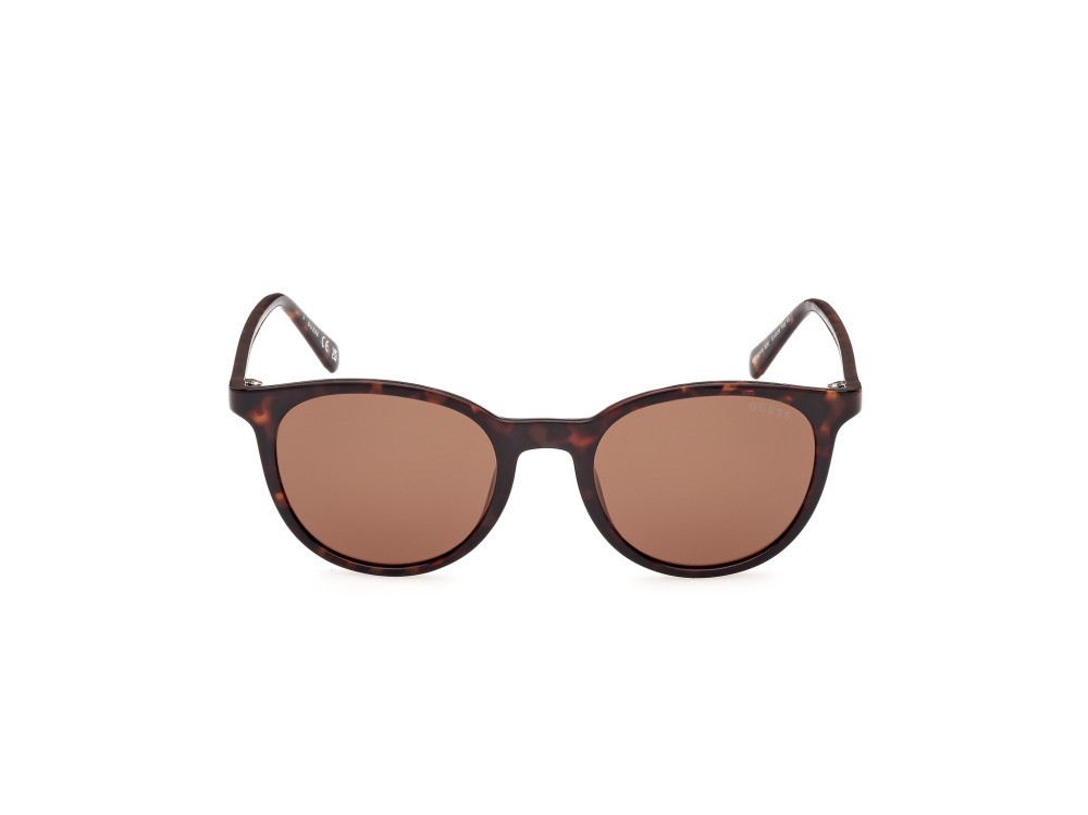 Occhiali da sole Guess GU00118 (52E) colore avana scura forma rotondo lenti marrone