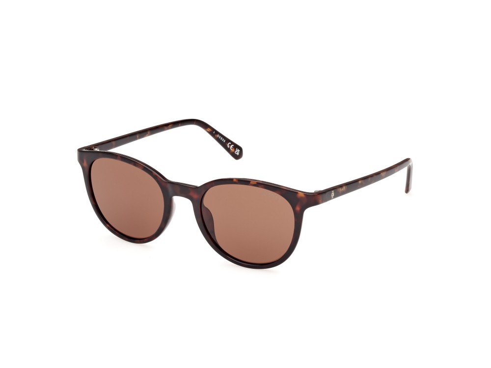 Occhiali da sole Guess GU00118 (52E) colore avana scura forma rotondo lenti marrone