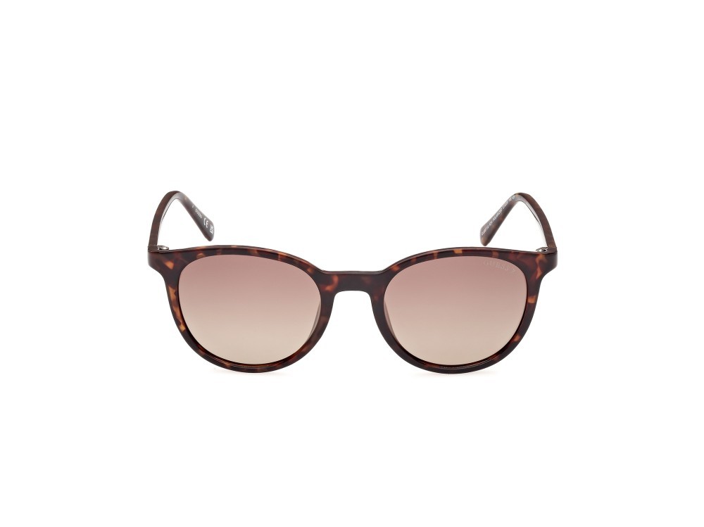 Occhiali da sole Guess GU00118 (52H) colore avana scura forma rotondo lenti marrone polar.