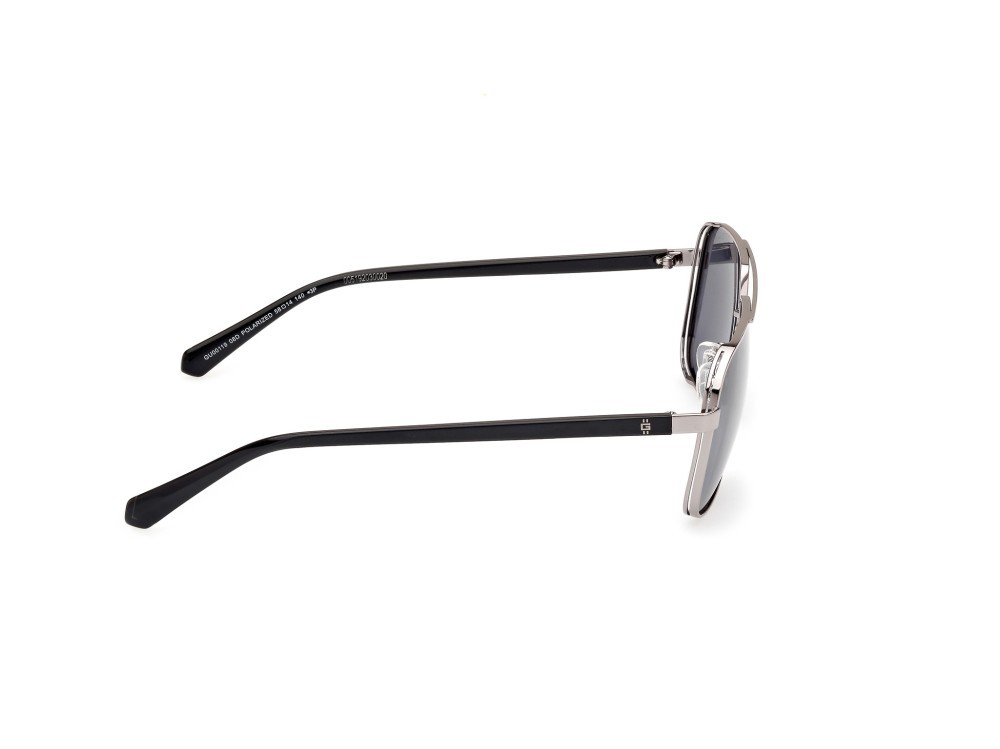 Occhiali da sole Guess GU00119 (08D) colore antracite lucido forma navigator lenti fumo polar.