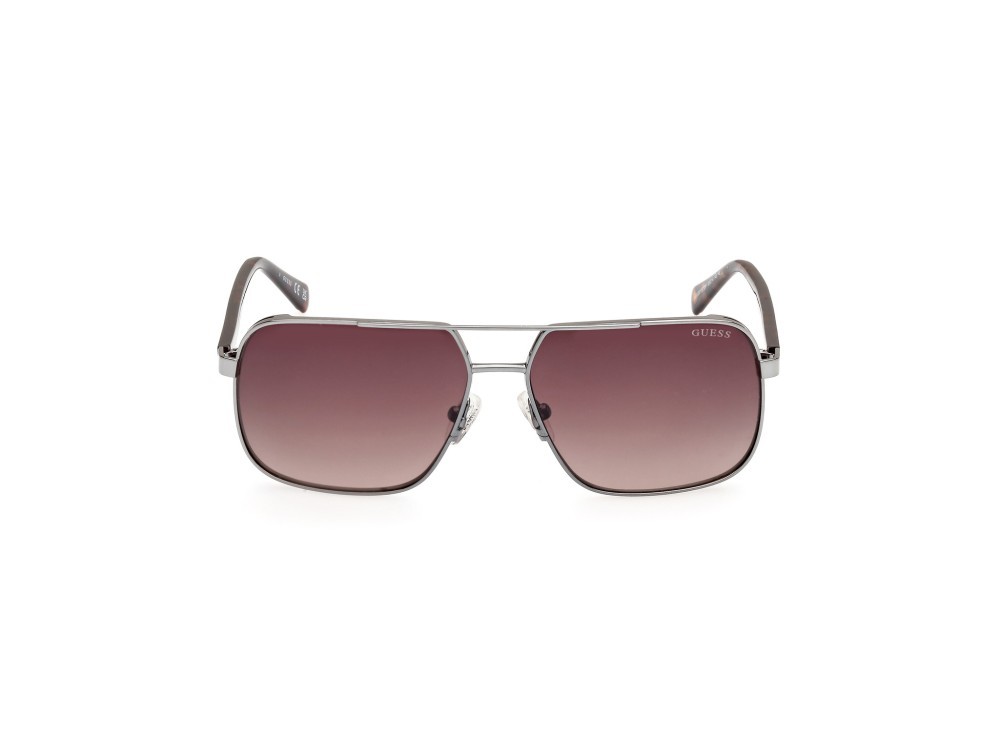 Occhiali da sole Guess GU00119 (08F) colore antracite lucido forma navigator lenti marrone sfumato
