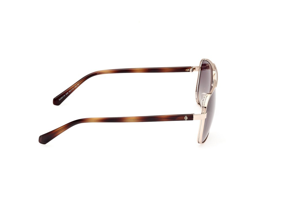 Occhiali da sole Guess GU00119 (32B) colore oro pallido lucido forma navigator lenti fumo grad.