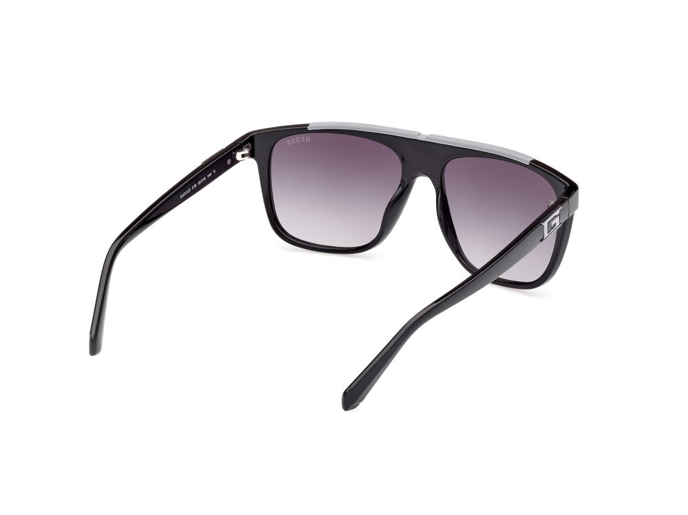 Sonnenbrillen Guess GU00123 (01B) farbe nero lucido form quadratisch gläser fumo grad.