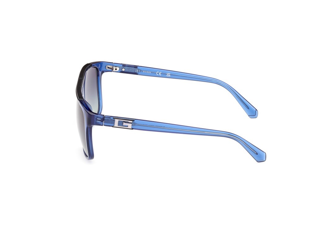 Sonnenbrillen Guess GU00123 (90W) farbe blu lucido form quadratisch gläser blu sfumato
