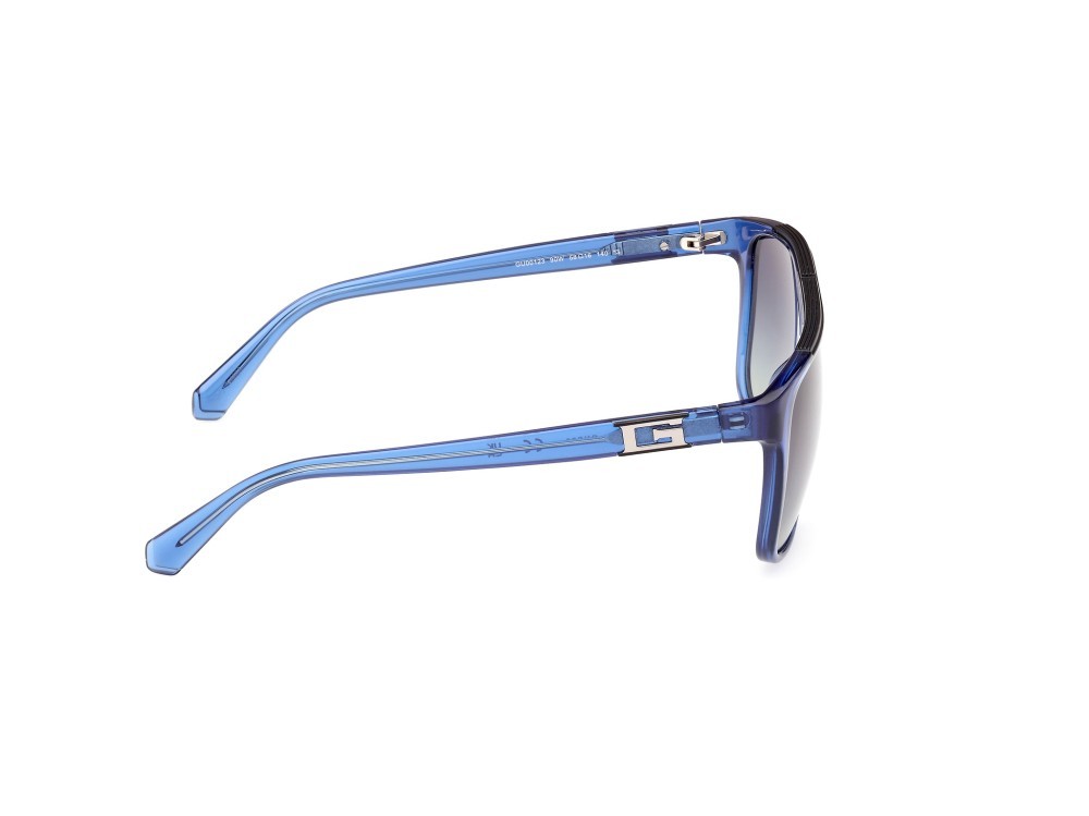 Sonnenbrillen Guess GU00123 (90W) farbe blu lucido form quadratisch gläser blu sfumato