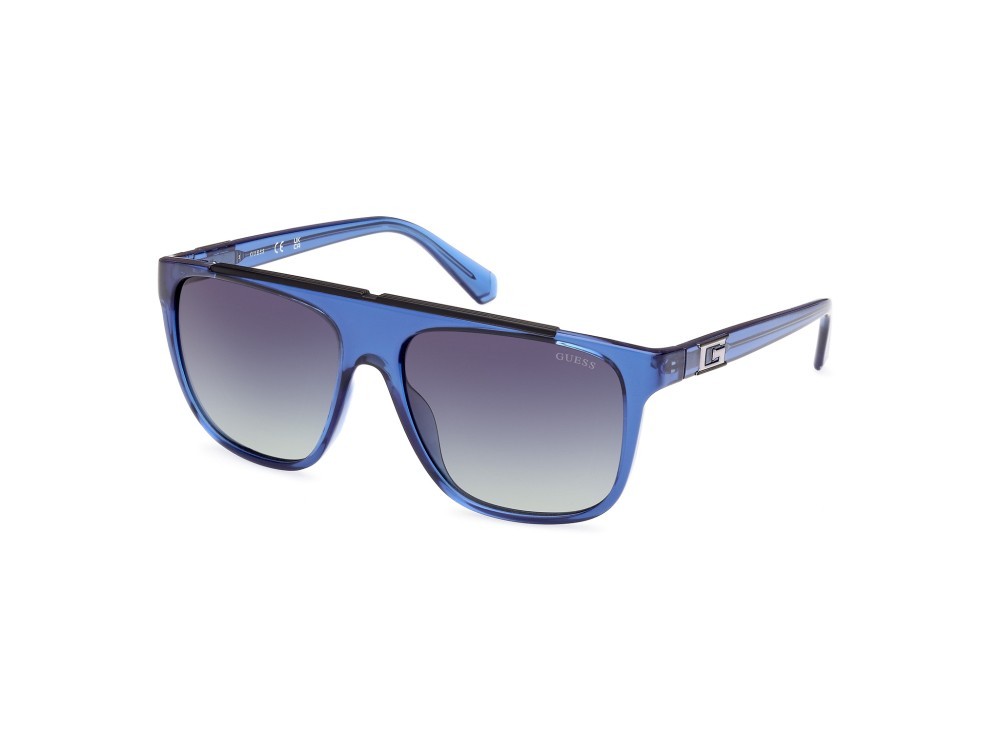 Sonnenbrillen Guess GU00123 (90W) farbe blu lucido form quadratisch gläser blu sfumato