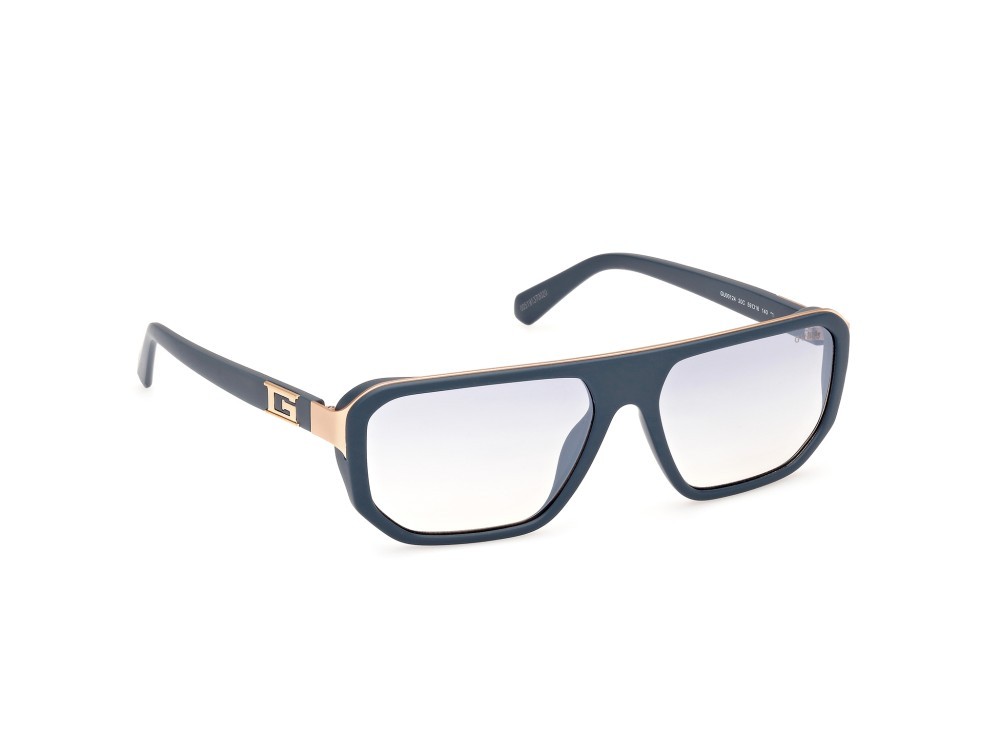 Occhiali da sole Guess GU00124 (20C) colore grigio opaco forma geometrico lenti fumo specchiato