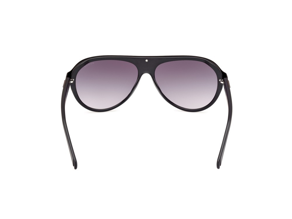 Occhiali da sole Guess GU00125 (02B) colore nero opaco forma aviator lenti fumo grad.