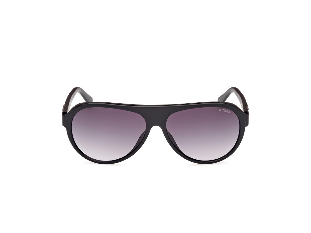 Occhiali da sole Guess GU00125 (02B) colore nero opaco forma aviator lenti fumo grad.