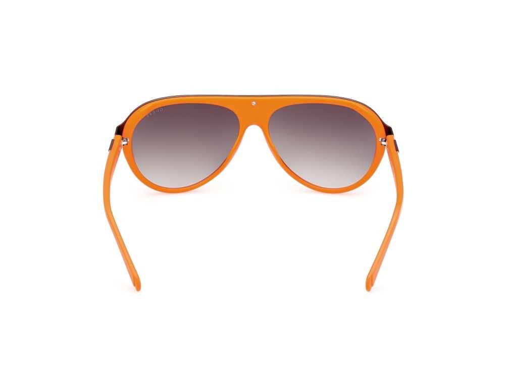 Sonnenbrillen Guess GU00125 (43P) farbe arancio chiaro lucido form aviator gläser verde sfumato