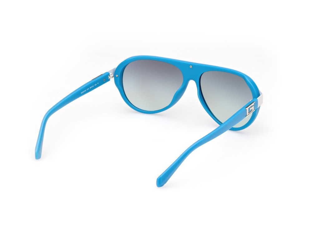 Sonnenbrillen Guess GU00125 (91X) farbe blu opaco form aviator gläser blu specchiato