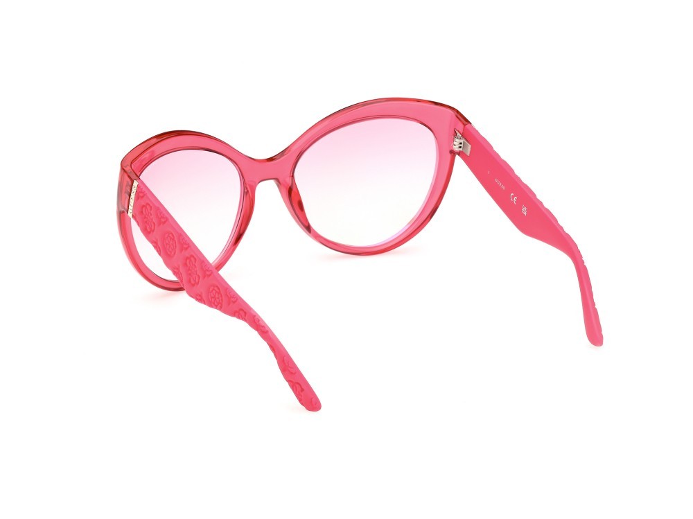 Sonnenbrillen Guess GU00130 (72U) farbe rosa monocolore form schmetterling gläser bordeaux specchiato