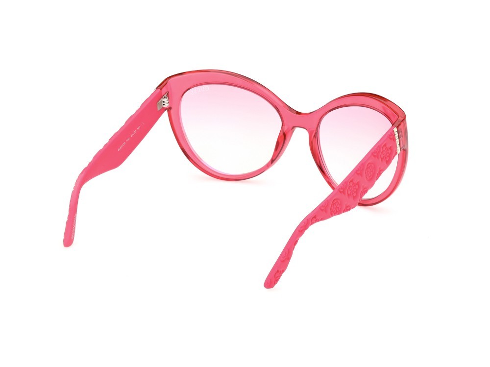 Sonnenbrillen Guess GU00130 (72U) farbe rosa monocolore form schmetterling gläser bordeaux specchiato