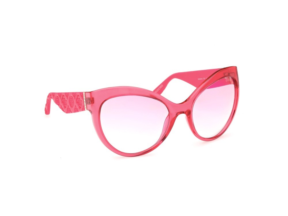 Sonnenbrillen Guess GU00130 (72U) farbe rosa monocolore form schmetterling gläser bordeaux specchiato