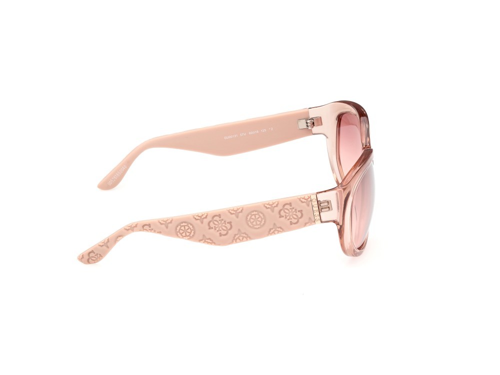 Sonnenbrillen Guess GU00131 (57U) farbe beige lucido form oval gläser bordeaux specchiato