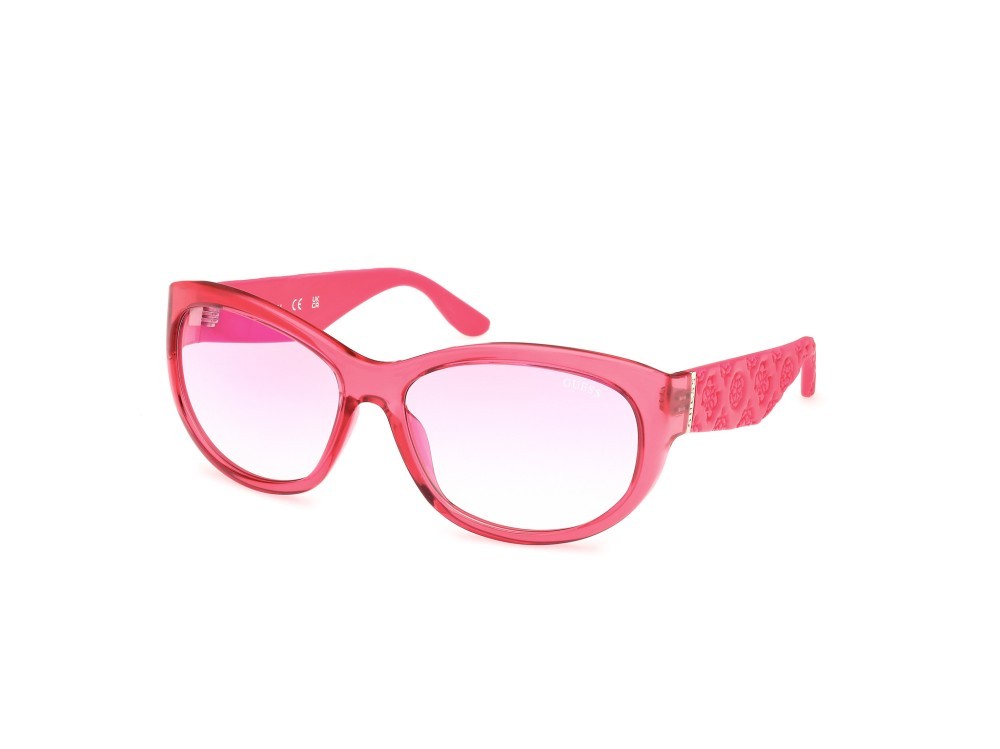 Sonnenbrillen Guess GU00131 (72U) farbe rosa monocolore form oval gläser bordeaux specchiato