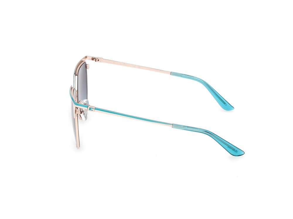 Sonnenbrillen Guess GU00132 (92W) farbe oro endura lucido form cat-eye gläser blu sfumato
