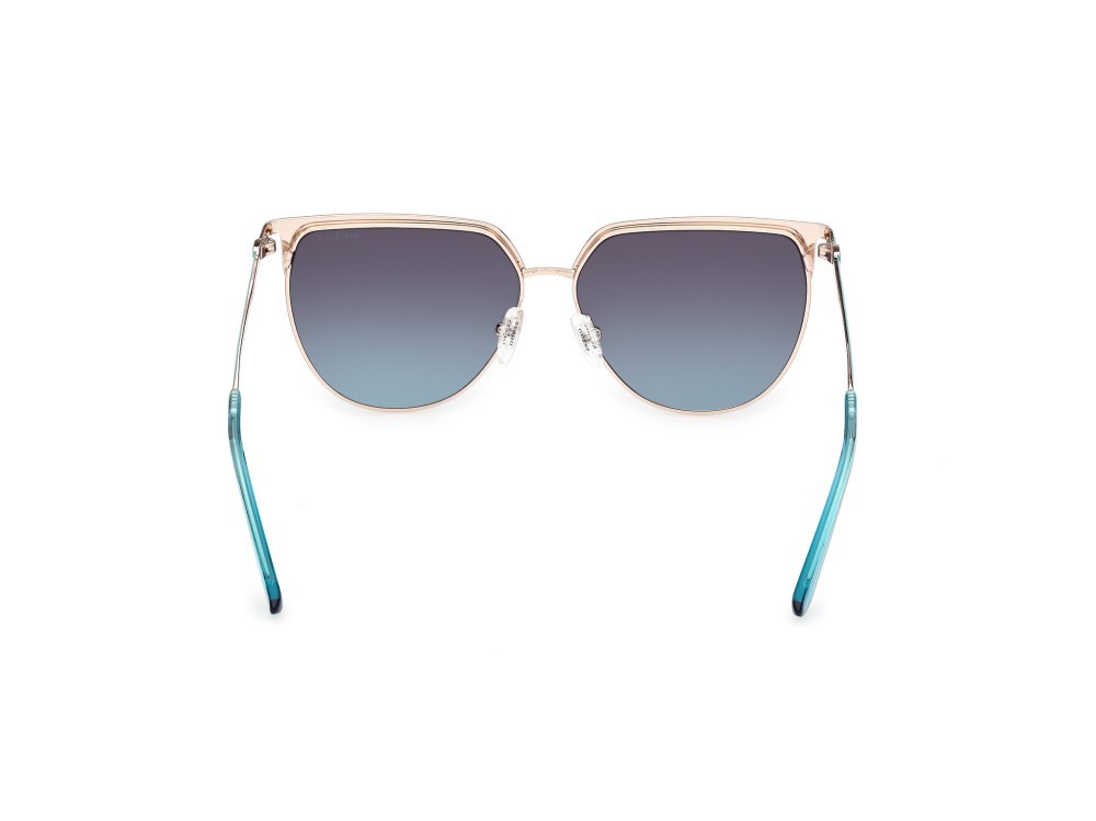 Sonnenbrillen Guess GU00132 (92W) farbe oro endura lucido form cat-eye gläser blu sfumato