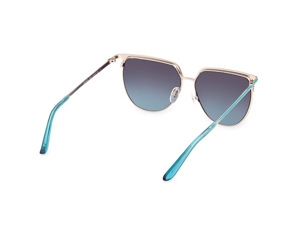 Sonnenbrillen Guess GU00132 (92W) farbe oro endura lucido form cat-eye gläser blu sfumato