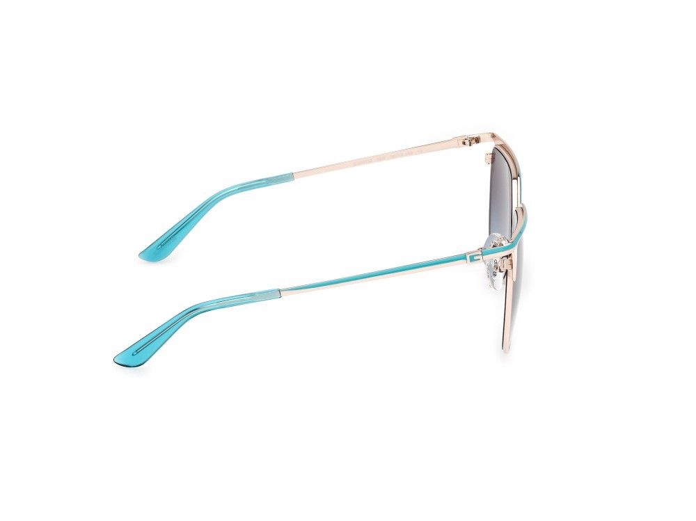 Sonnenbrillen Guess GU00132 (92W) farbe oro endura lucido form cat-eye gläser blu sfumato
