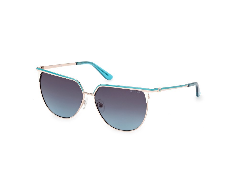 Sonnenbrillen Guess GU00132 (92W) farbe oro endura lucido form cat-eye gläser blu sfumato