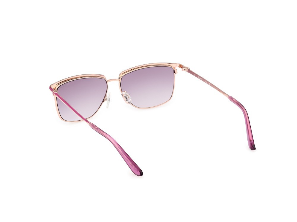 Sonnenbrillen Guess GU00133 (83Z) farbe oro rosè lucido form rechteckig gläser viola sfumato o specchiato